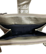 Baggs Purse Genuine Leather Pearl Taupe Multi Compartment Bag Vintage