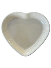 Fiesta - Ivory Creme Off White Retired Large Heart Bowl Ceramic Homer Laughlin