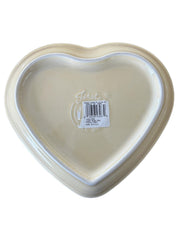 Fiesta - Ivory Creme Off White Retired Large Heart Bowl Ceramic Homer Laughlin