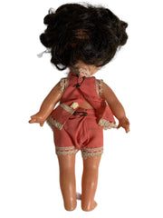 Effandee Fluffy Doll With Three Made in Hong Kong Dolls Lot of 4