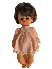 Effandee Fluffy Doll With Three Made in Hong Kong Dolls Lot of 4