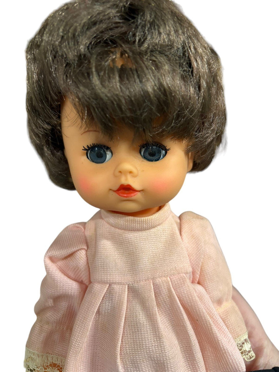 Effandee Fluffy Doll With Three Made in Hong Kong Dolls Lot of 4