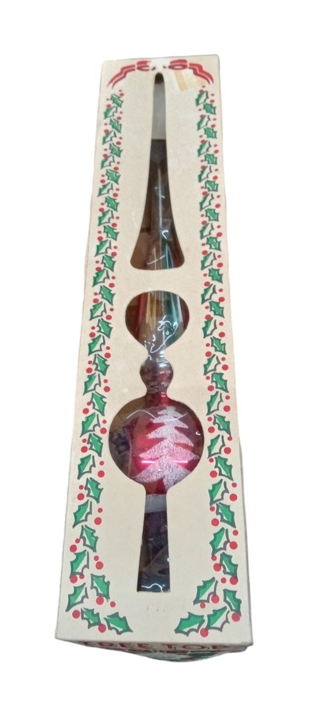 Poland Mercury Glass Christmas Tree Topper Vintage Festive Collectible Decor