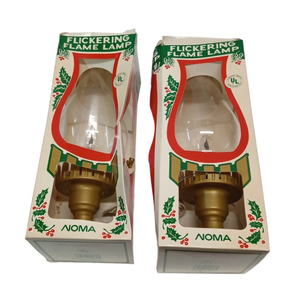 Noma Christmas Lamps Set Of 2 Vintage Collectible Decorative Festive Lighting