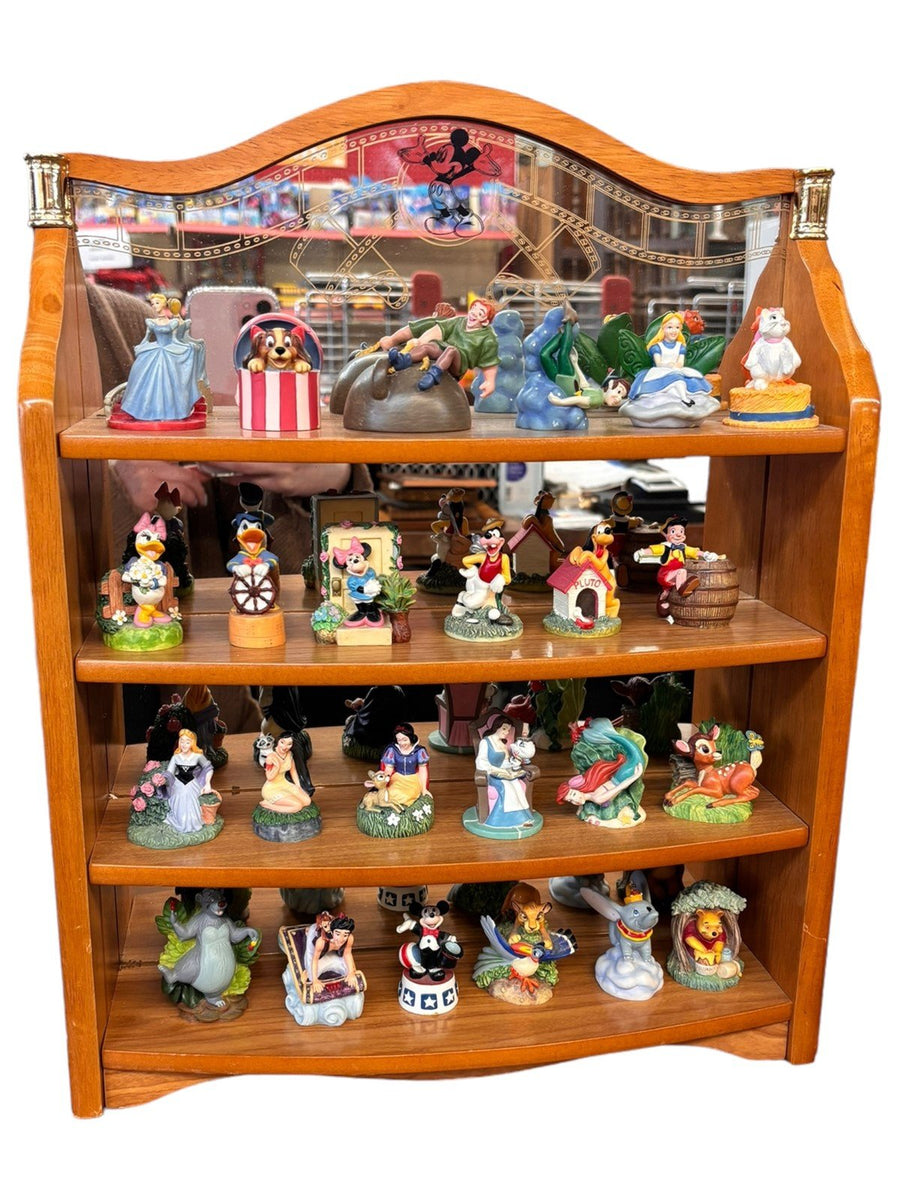 Lenox Disney Magic Thimble Mirror Display Shelf With 24 Characters