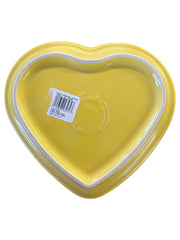 Fiesta - Sunflower Yellow Large Heart Bowl Ceramic Homer Laughlin Valentines Day