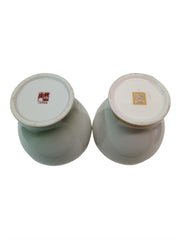 Japanese Urns Set Of 2 Vintage Antique Collectible Handpainted Decorative