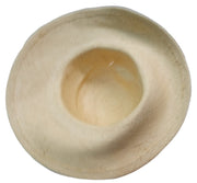 Cream Woman's Hat Antique Straw w/ Ribbon Vintage Floppy