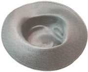 Silver Woman's Hat Antique Straw w/ Ribbon Vintage Floppy