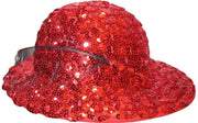 Purple Glitter Woman's Hat Antique Wool Vintage Ribbon