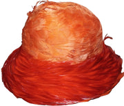 Orange Feather Woman's Hat Antique Jackwill Originals Vintage Wool with Feathers