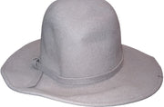 Gray Wool Woman's Hat Antique Splendide Vintage Wool with Cloth Ties