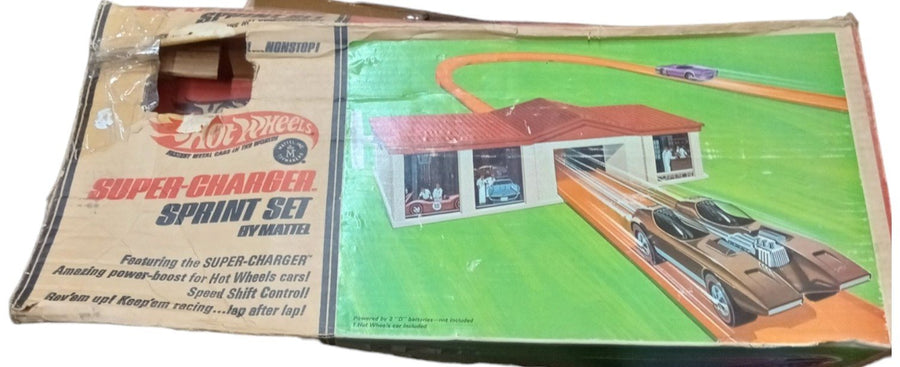 Hot Wheels Super-Charger Sprint Set Antique in Original Box Vintage