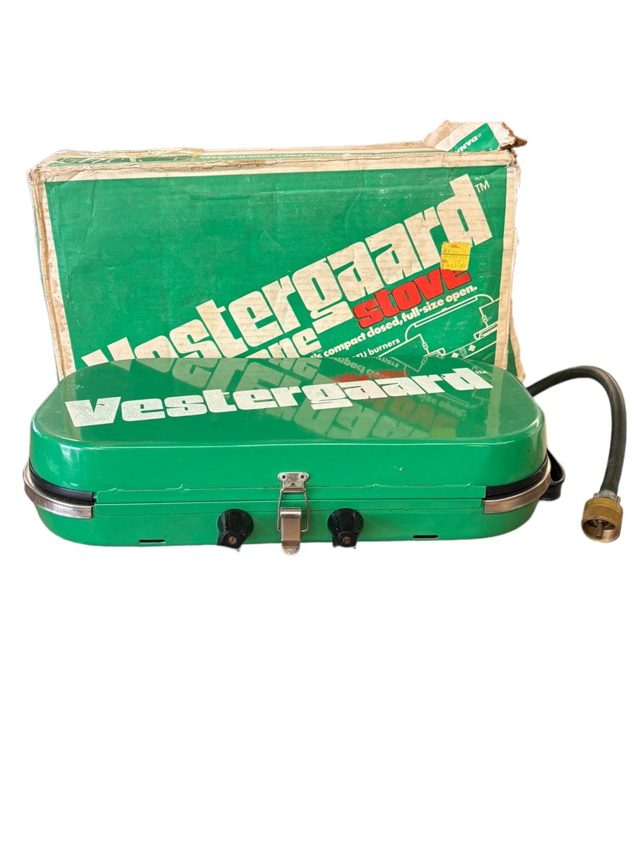 Vestergaard Propane Stove Two 10,000 BTU Burners Vintage Has Instructions