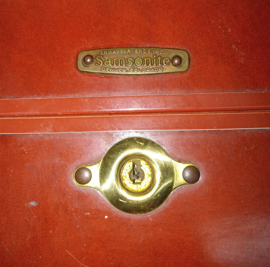 Samsonite Brown Hard Case Suitcase Vintage Collectible Travel Luggage