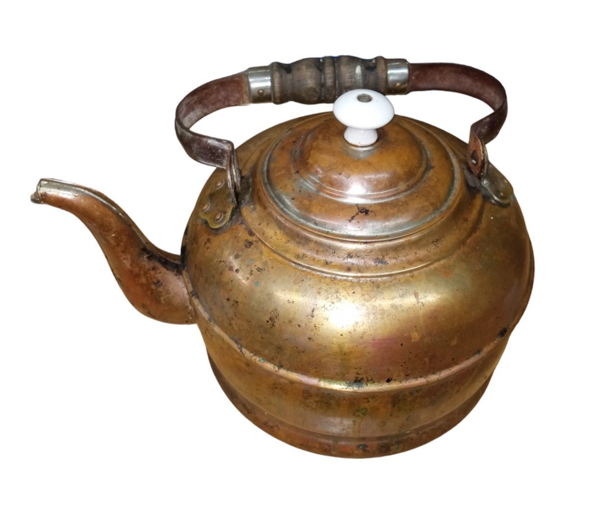 Copper Tea Kettle Vintage Collectible Nostalgic Rustic Antique Kitchenware