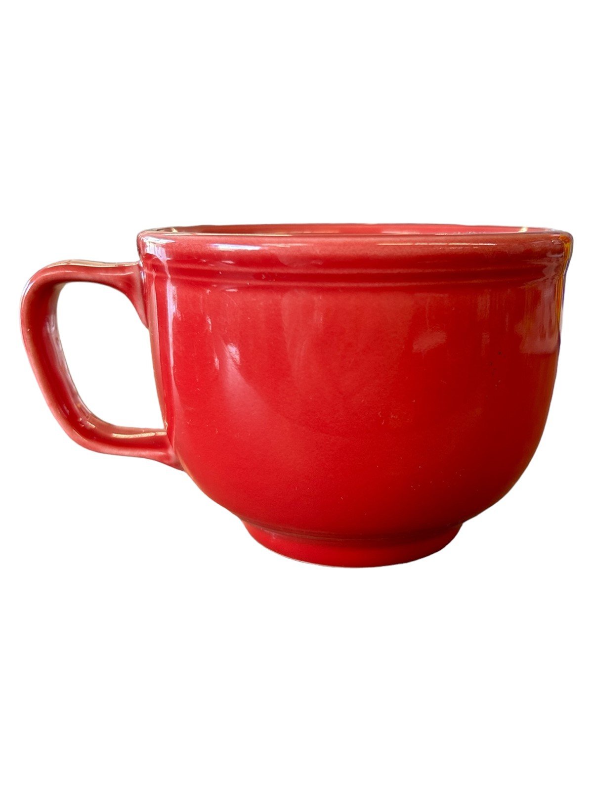 Fiesta - Scarlet Red Jumbo Cup Mug Homer Laughlin Ceramic Coffee Tea HLC USA