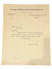 New York Central Lines Lot of Six Papers Railroad Documents Antique