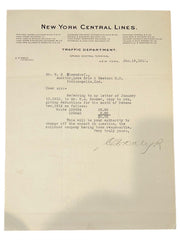 New York Central Lines Lot of Six Papers Railroad Documents Antique
