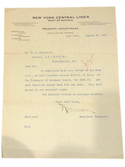 New York Central Lines Lot of Six Papers Railroad Documents Antique