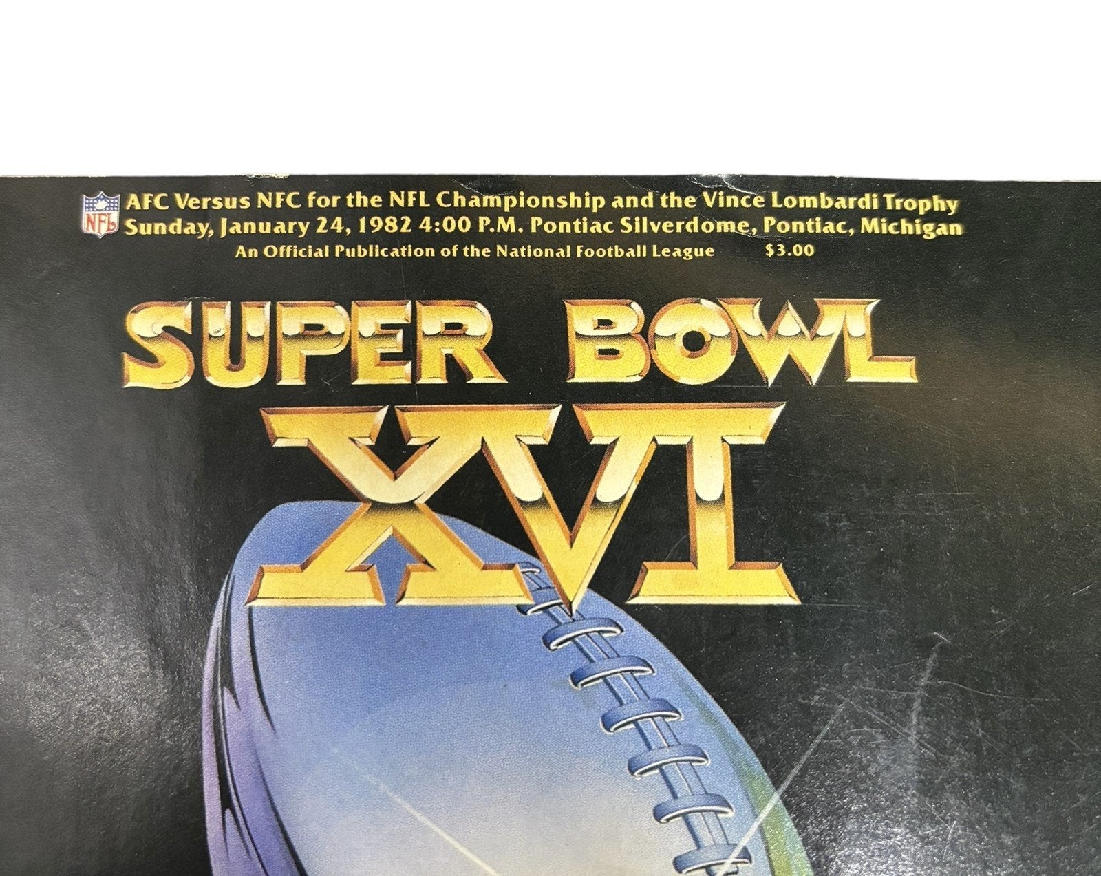 Super Bowl XVI Program NFL Football Magazine 1982 49ers Bengals