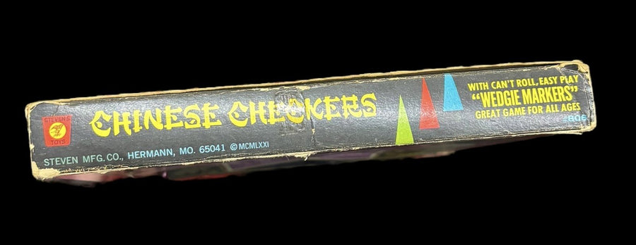 Chinese Checkers 1971 Vintage Board Game Steven MFG Co. Wedgie Markers Toy