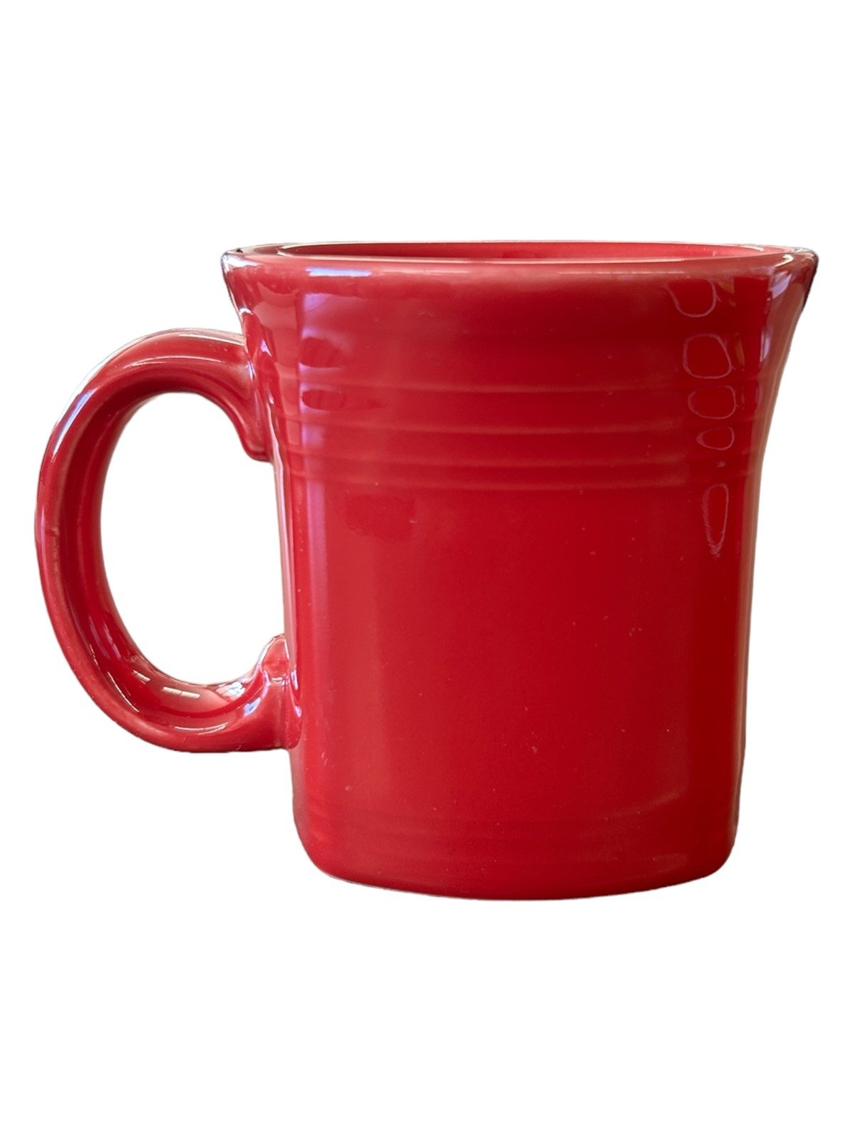 Fiesta - Scarlet Red Retired Square Mug Homer Laughlin Ceramic Coffee Cup Tea