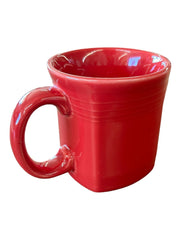 Fiesta - Scarlet Red Retired Square Mug Homer Laughlin Ceramic Coffee Cup Tea