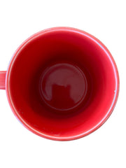 Fiesta - Scarlet Red Retired Square Mug Homer Laughlin Ceramic Coffee Cup Tea