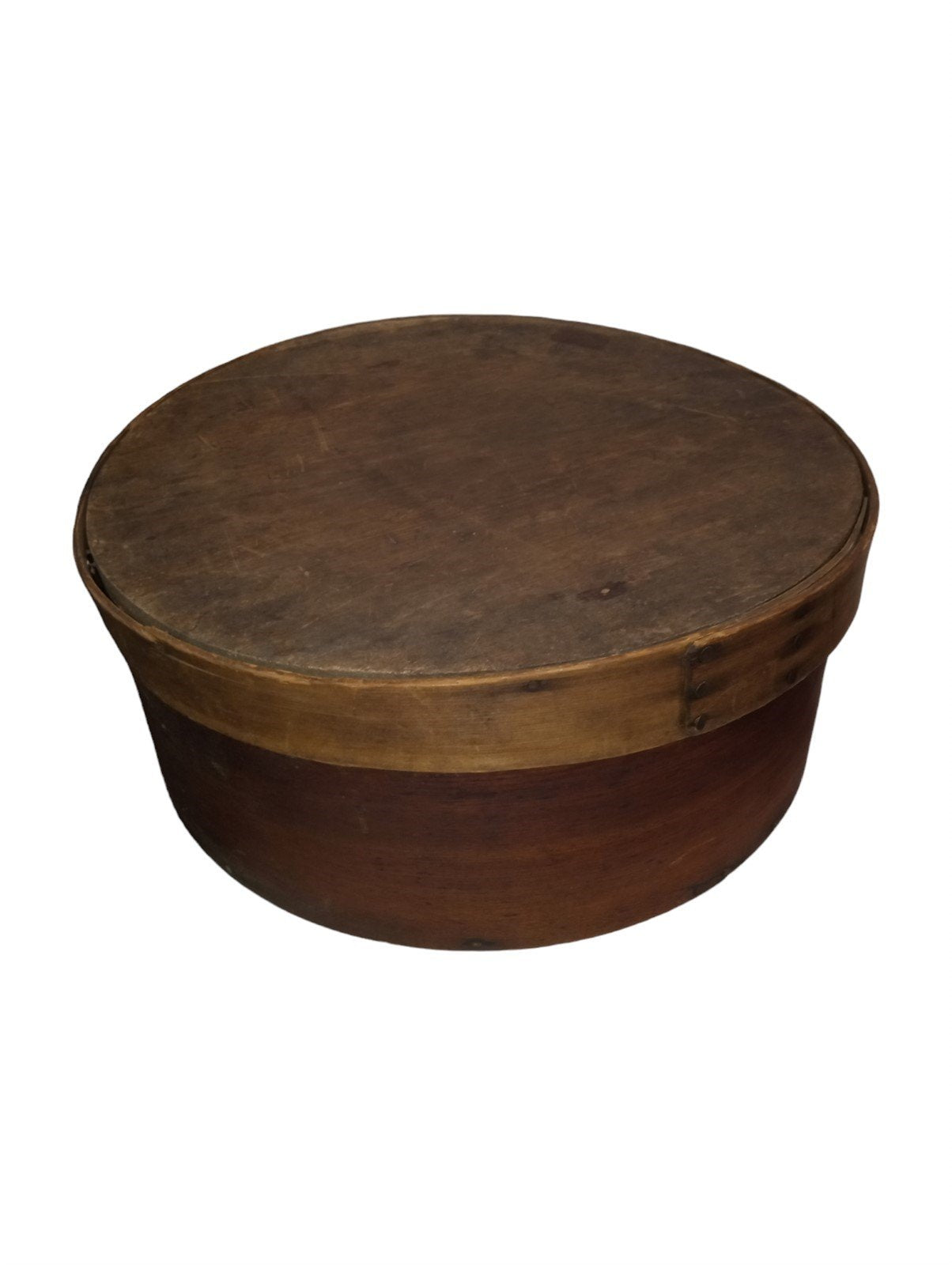 Wooden Cheese Wheel Box Vintage Collectible Decorative Rustic Storage Dark