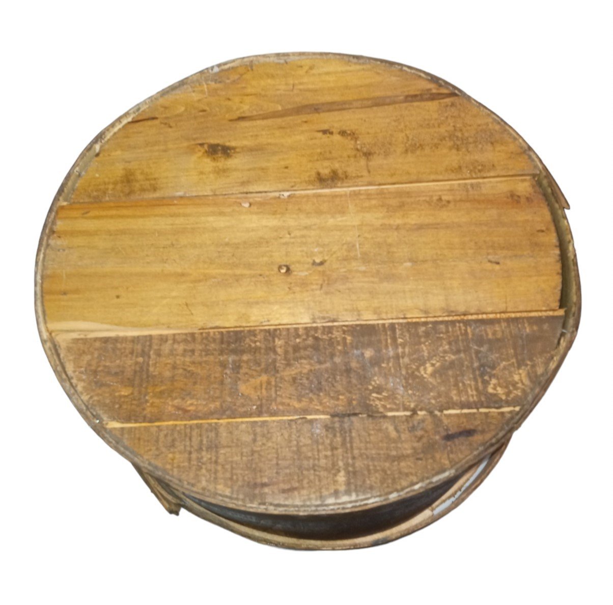 Cheese Wheel Box Wooden Vintage Collectible Rustic Decorative Storage 1950s