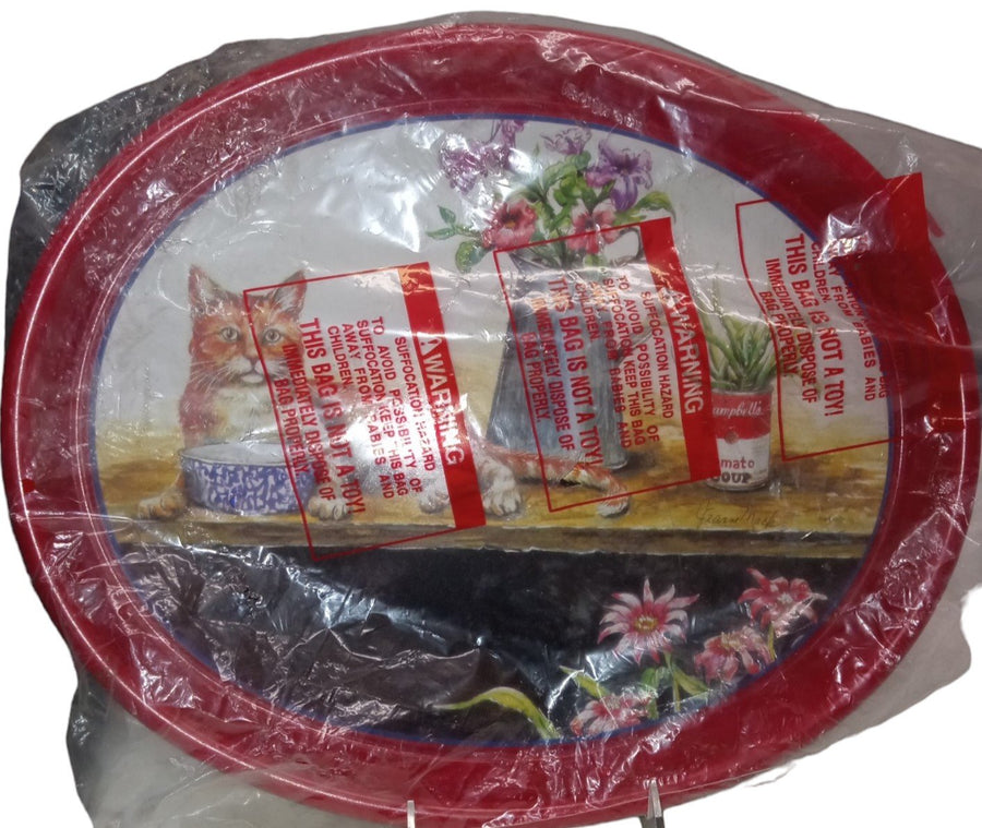 Cat on the Porch Vintage Campbell's Soup Metal Tray Jeanne Mack