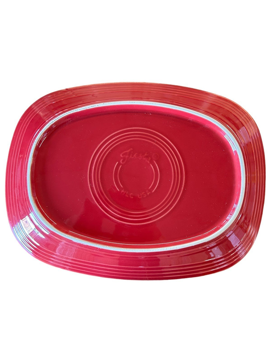 Fiesta - Scarlet Red Rectangular Platter Homer Laughlin Ceramic Dish Kitchenware