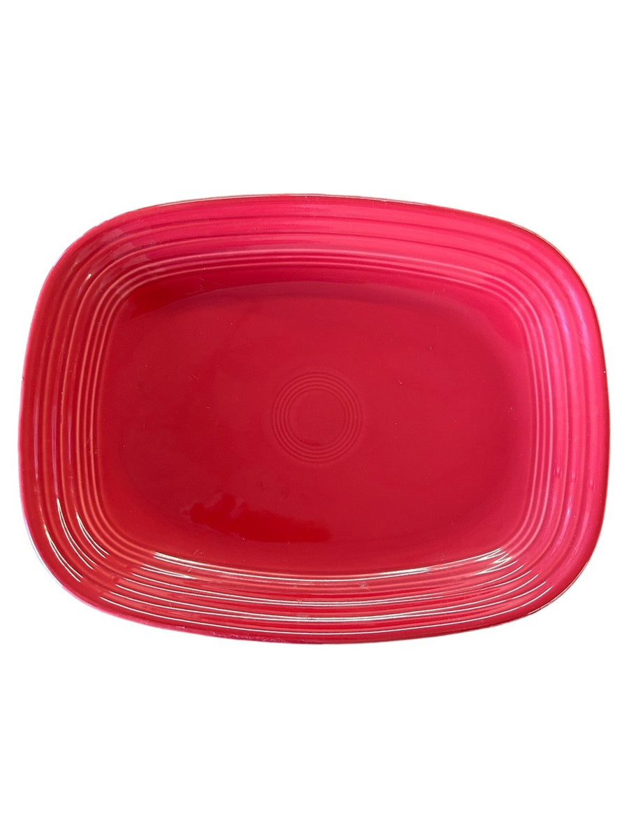 Fiesta - Scarlet Red Rectangular Platter Homer Laughlin Ceramic Dish Kitchenware