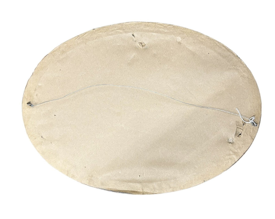 Reverse Painted Picture Convex Glass Wood Frame Cabin on Lake Home Decor