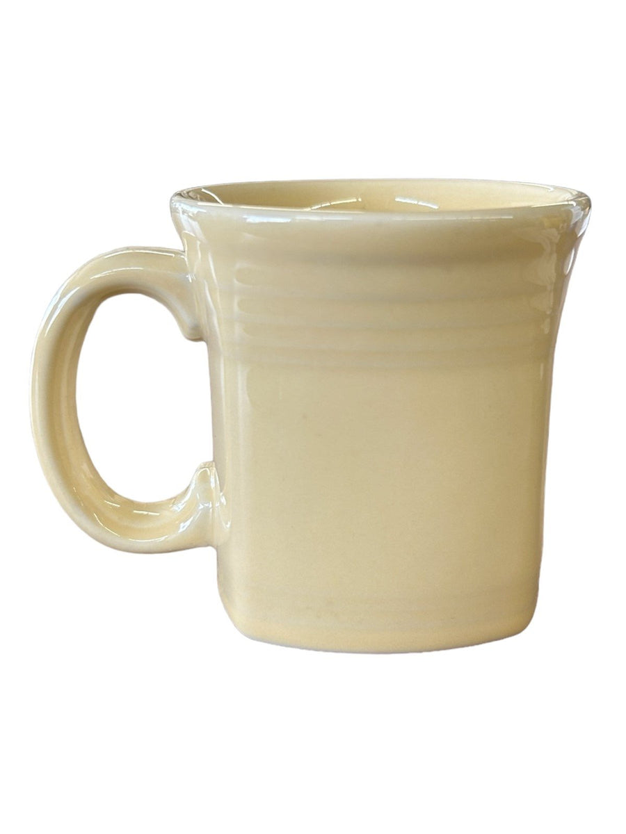 Fiesta - Ivory Cream Off White Retired Square Mug Homer Laughlin Ceramic Coffee