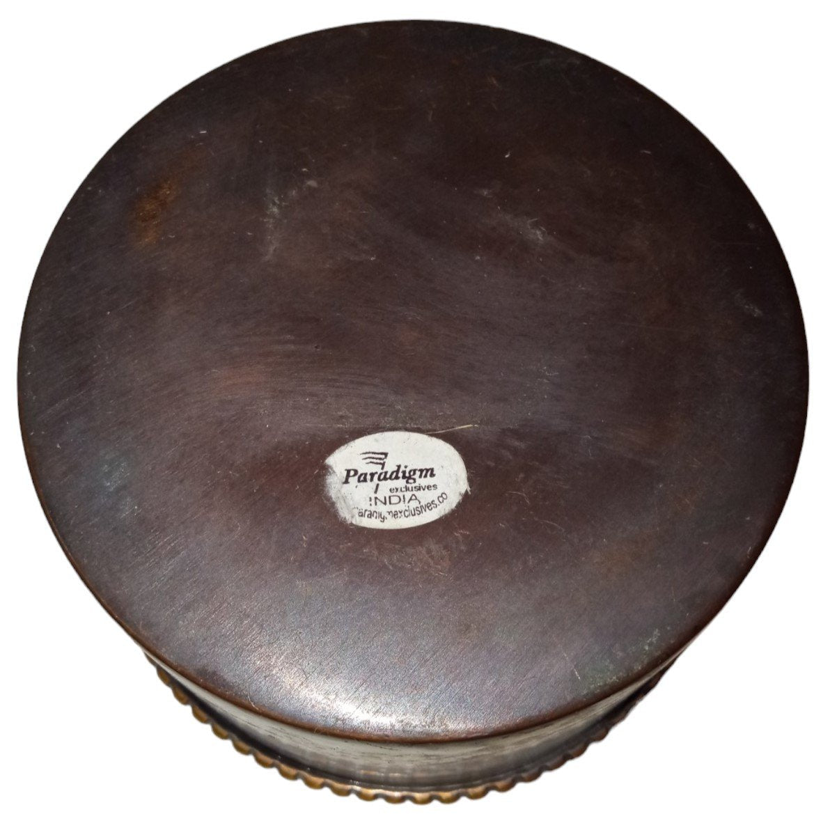 Round Metal Box with Lid Vintage Paradigm Exclusives India