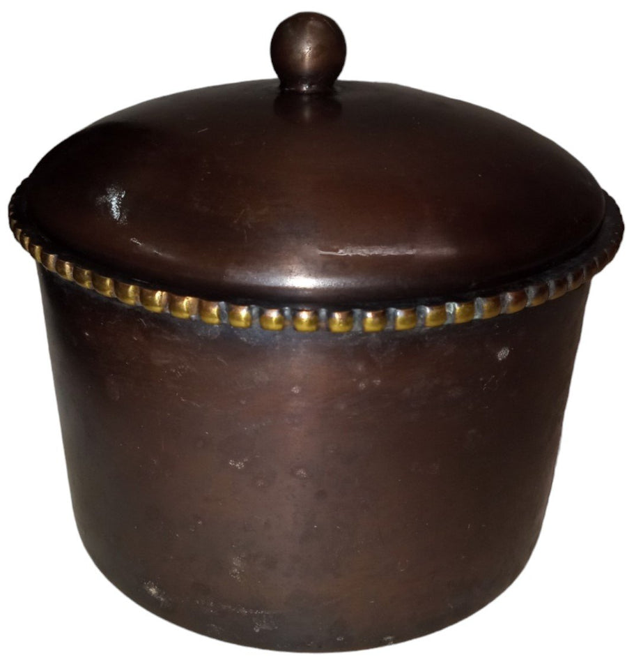 Round Metal Box with Lid Vintage Paradigm Exclusives India