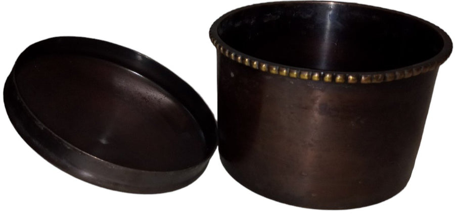 Round Metal Box with Lid Vintage Paradigm Exclusives India