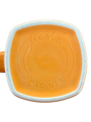 Fiesta - Tangerine Orange Retired Square Mug Homer Laughlin Ceramic Coffee Cup