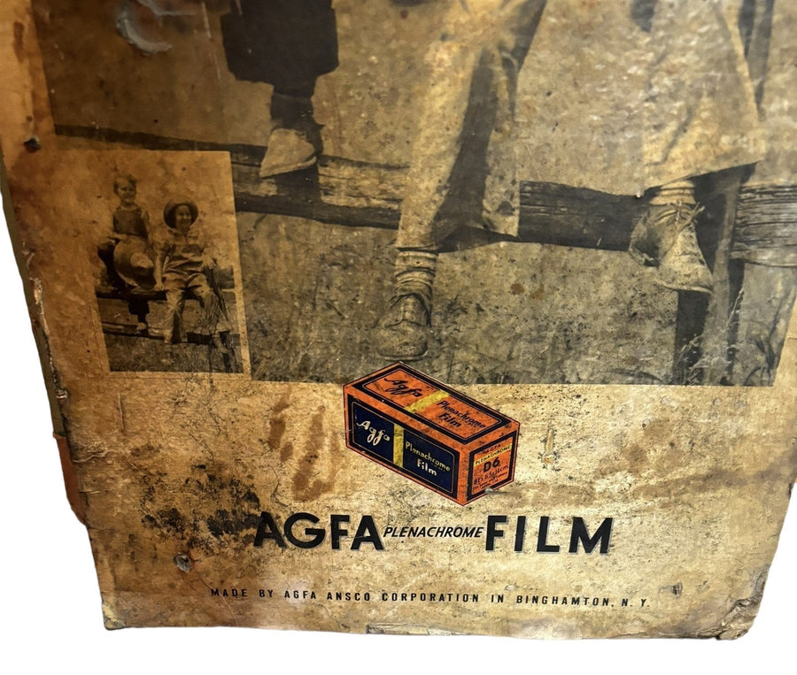 Agfa Antique Advertisement Cardboard Sign Film Printing Developing
