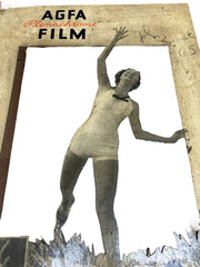Agfa Film Antique Advertisement Cardboard Cutout Sign