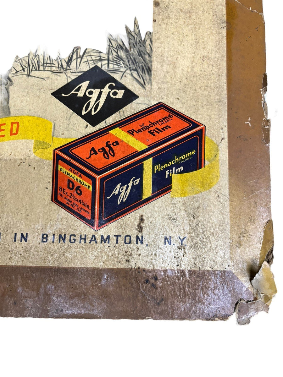 Agfa Film Antique Advertisement Cardboard Cutout Sign