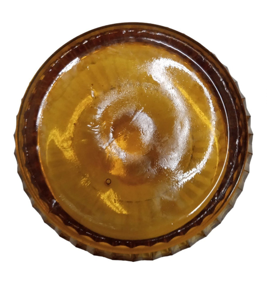 Empoli Amber Glass Decanter Bottle Vintage Antique Collectible Made In Italy