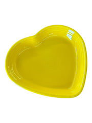 Fiesta - Daffodil Yellow Large Heart Bowl Ceramic Homer Laughlin Valentines Day