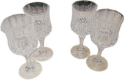 Lead Crystal Stemglasses Vintage Salem Cristal d'Arques France Total 10 Glasses