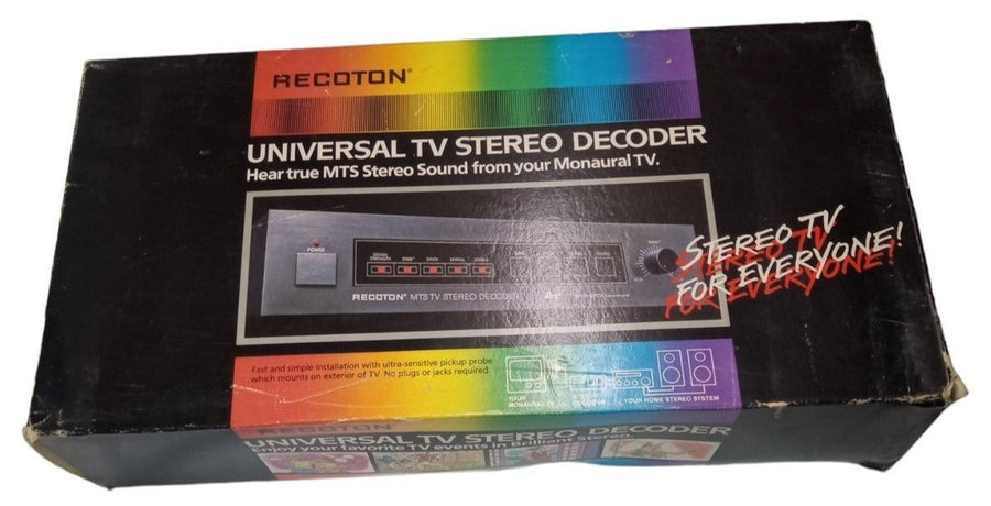 Recoton Universal TV Stereo Decoder Vintage Collectible Television Equipment