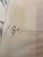 Elvis Presley Drawing Print by and Signed by Robert Stephan Simon Vintage