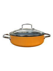 Fiesta - Tangerine Orange Healty Ceramic Nonstick Skillet Retired Homer Laughlin