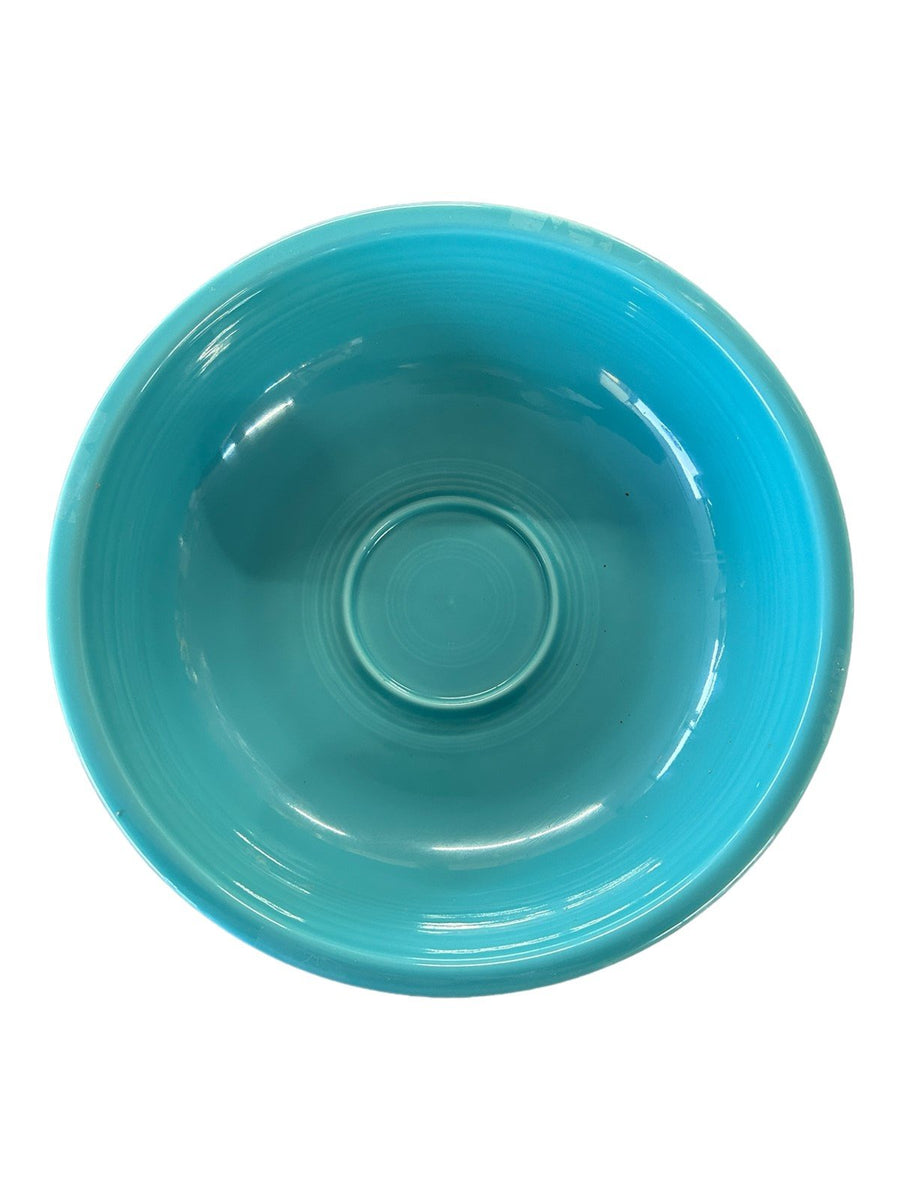 Fiesta - Turquoise Blue Chip and Dip Bowl Homer Laughlin Ceramic Dish Serving